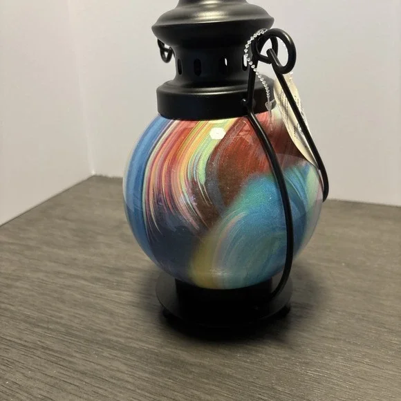 REGAL LED Lantern Battery Glass MultiColor Hanging/Tabletop YARD GARDEN DECOR - Picture 4 of 12